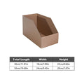 Slanted Front Cardboard Storage Boxes, Pack of 10 - 50 x 24 x 20 cm - view 4