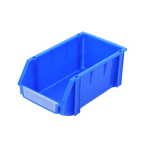 Slanted Plastic Storage Boxes for Screws, Nuts and Crafts - Blue, Pack of 2