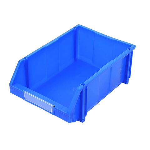 Slanted Plastic Storage Boxes for Screws, Nuts and Crafts, Pack of 2 - Blue