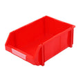 Slanted Plastic Storage Boxes for Screws, Nuts and Crafts, Pack of 2 - Red