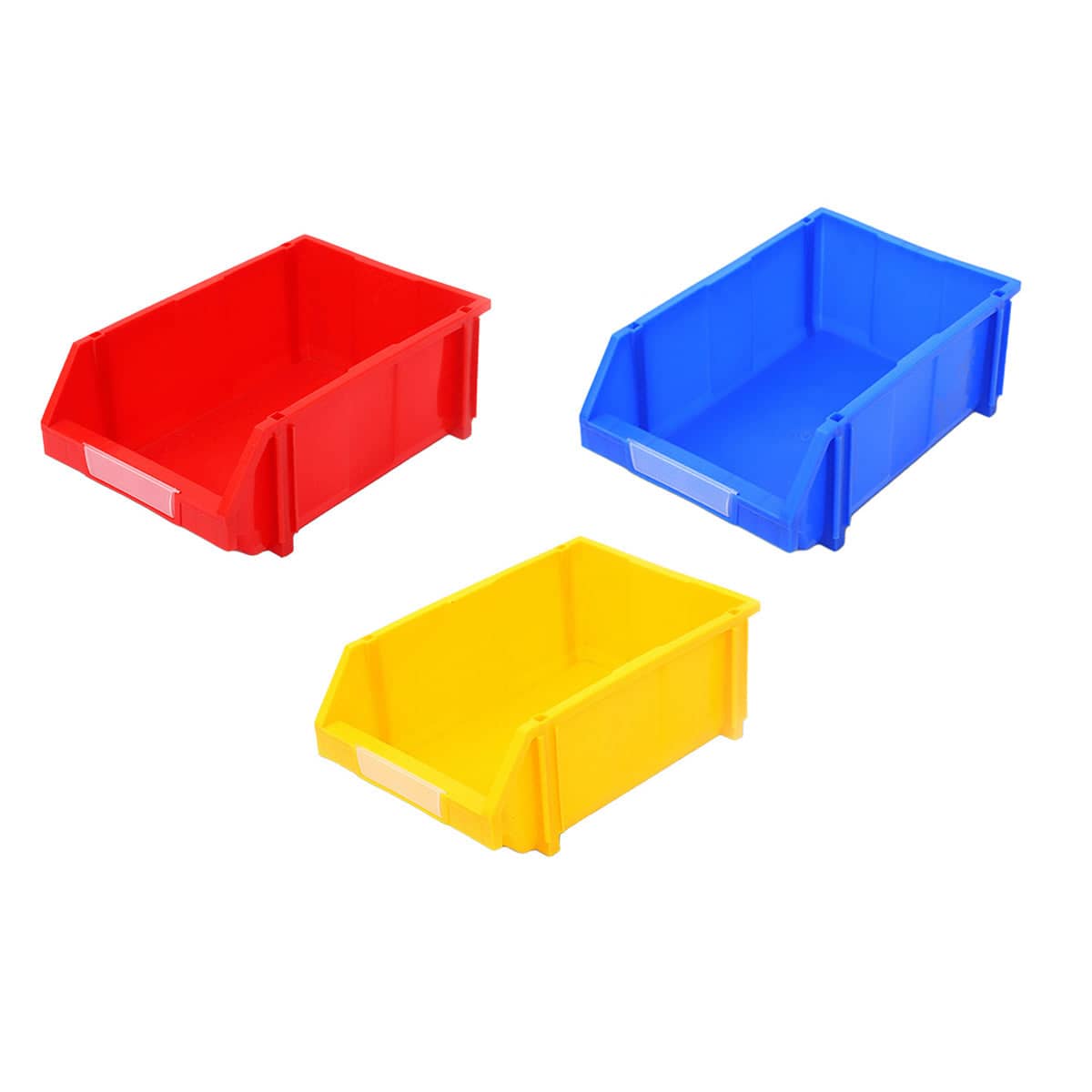 Slanted Plastic Storage Boxes for Screws, Nuts and Crafts, Pack of 2 - Red - view 3