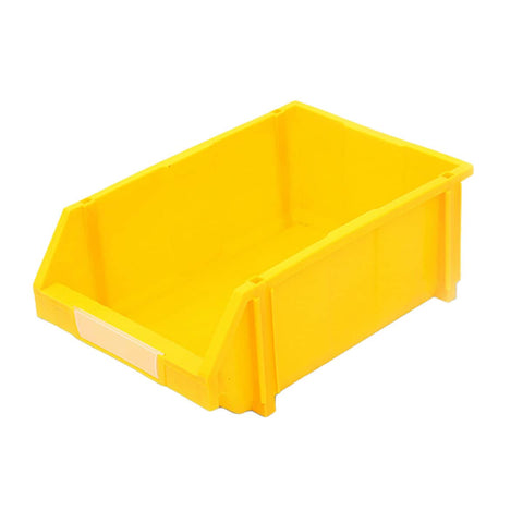 Slanted Plastic Storage Boxes for Screws, Nuts and Crafts, Pack of 2 - Yellow