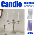 Slender Romantic Dinner Candles, Pack of 4 - Purple - view 2