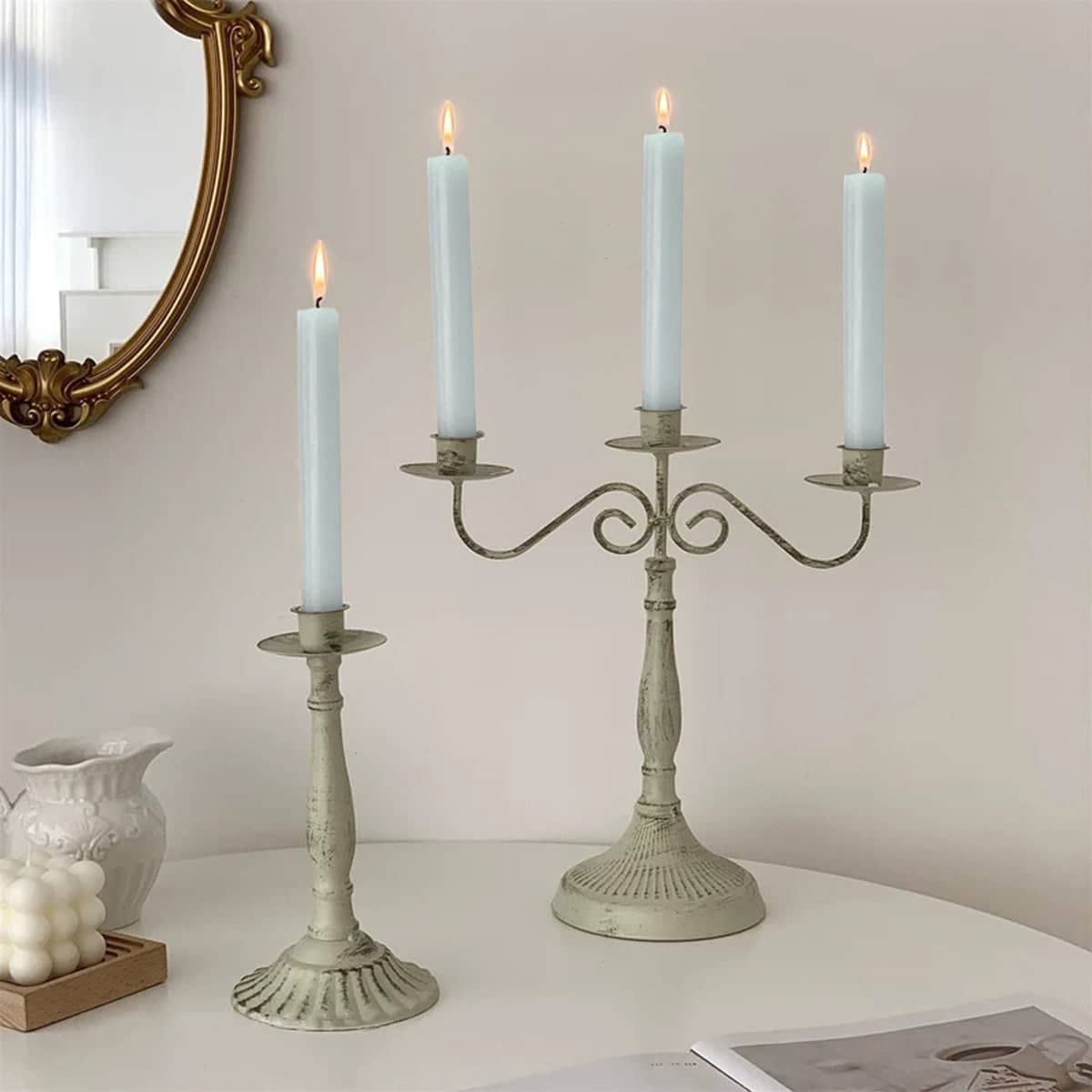 Slender Romantic Dinner Candles, Pack of 4 - Purple - view 5