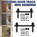 Sliding Door Track Kit with Carbon Steel Rail and Nylon Pulleys - 200 cm - view 2