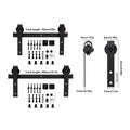 Sliding Door Track Kit with Carbon Steel Rail and Nylon Pulleys - 200 cm - view 4