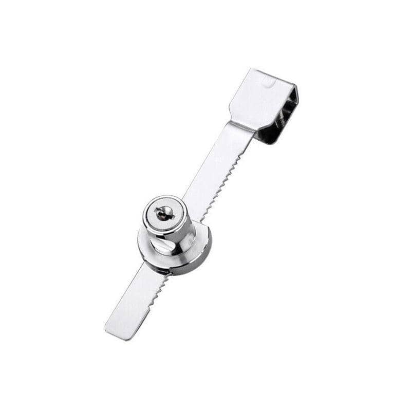 Sliding Glass Cabinet Lock with Keys, Clamp-Style Display Door Lock - Single Lock, 2 Keys