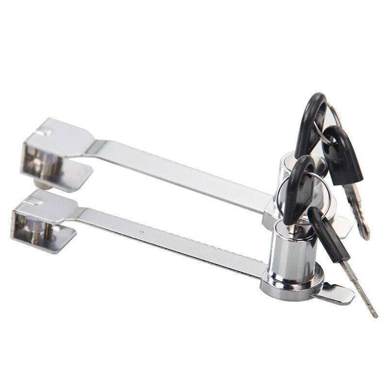 Sliding Glass Cabinet Lock with Keys, Clamp-Style Display Door Lock - Single Lock, 2 Keys - view 3