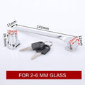 Sliding Glass Cabinet Lock with Keys, Clamp-Style Display Door Lock - Single Lock, 2 Keys - view 4