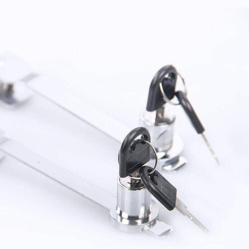 Sliding Glass Cabinet Lock with Keys, Clamp-Style Display Door Lock - Single Lock, 2 Keys - view 5