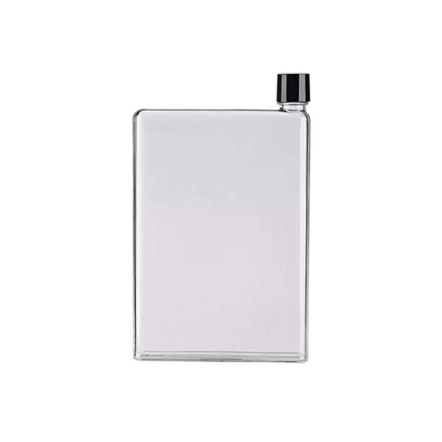 Slim Flat Water Bottle, BPA-Free Plastic Drink Bottle - Transparent 350ml