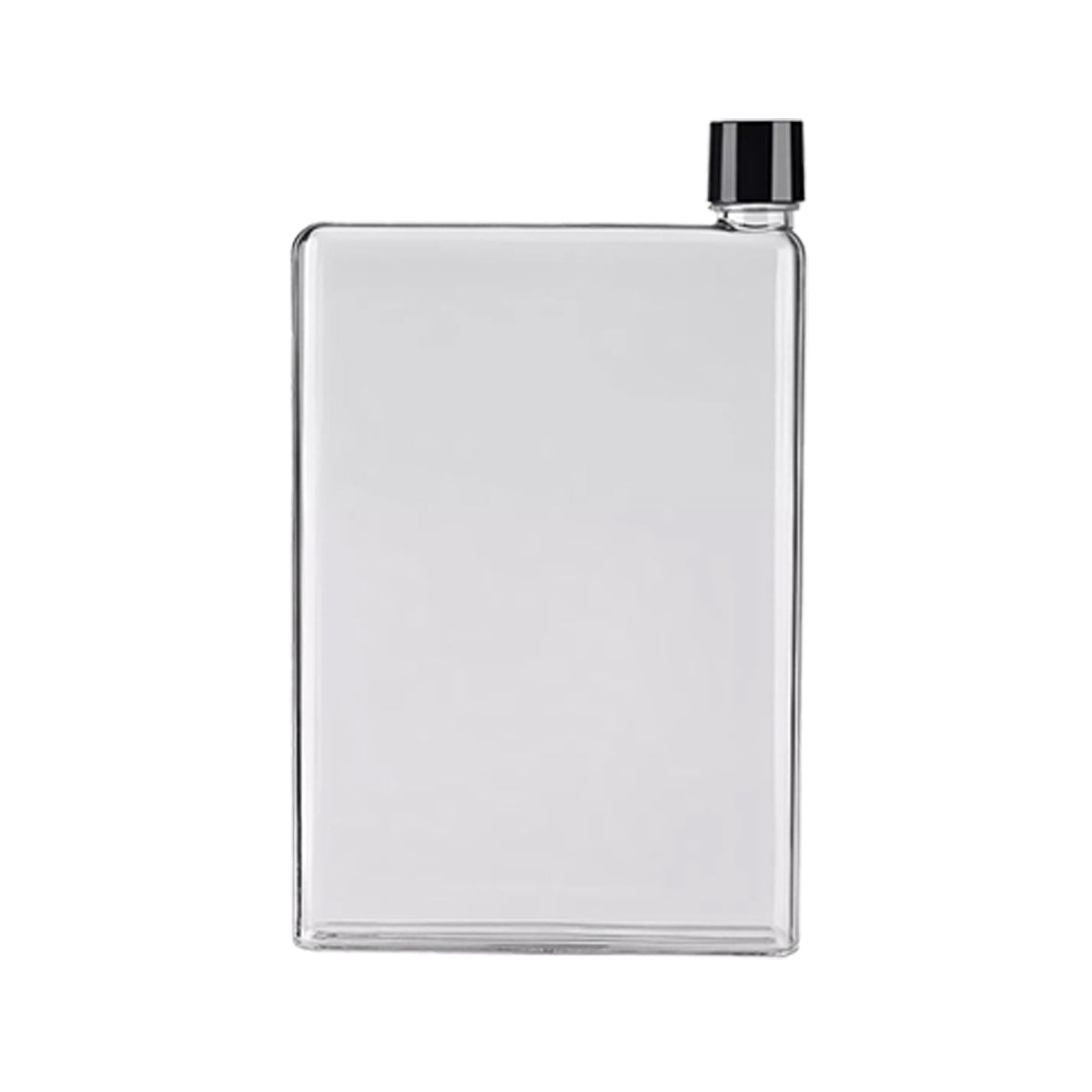 Slim Flat Water Bottle, BPA-Free Plastic Drink Bottle - Transparent 420ml