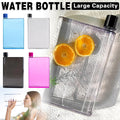 Slim Flat Water Bottle, BPA-Free Plastic Drink Bottle - Transparent 420ml - view 2