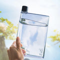 Slim Flat Water Bottle, BPA-Free Plastic Drink Bottle - Transparent 420ml - view 6