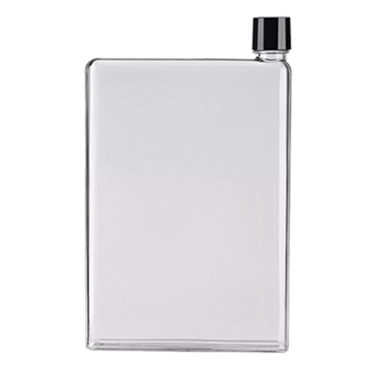 Slim Flat Water Bottle, BPA-Free Plastic Drink Bottle - Transparent 750ml
