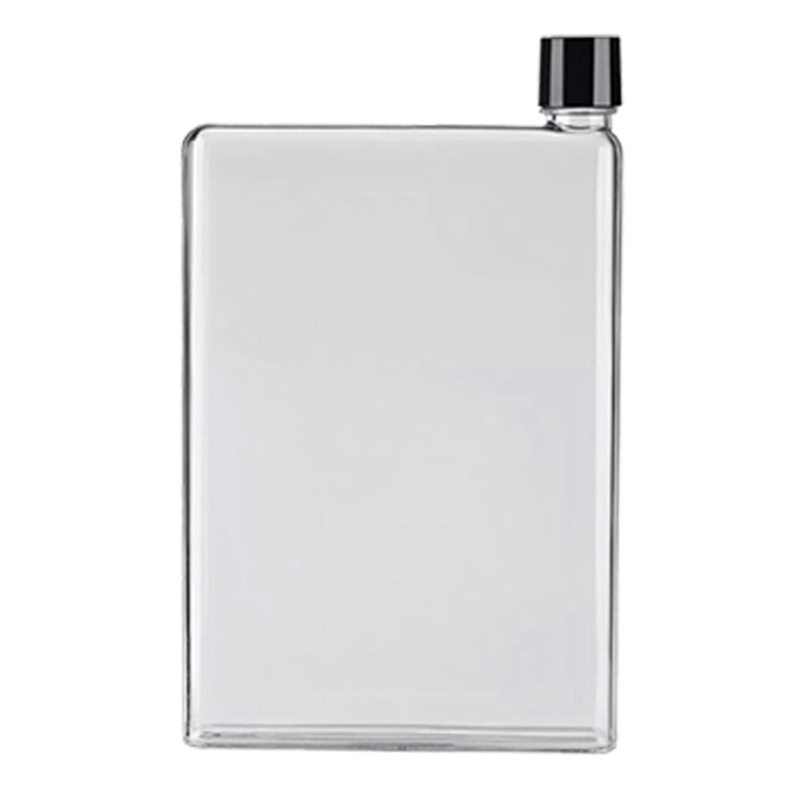 Slim Flat Water Bottle, BPA-Free Plastic Drink Bottle - Transparent 750ml