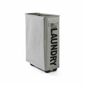 Slim Foldable Laundry Basket with Wheels - Light Grey