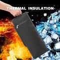 Slim Insulated Golf Cooler Bag with Shoulder Strap and Zip Pocket - Black