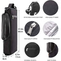 Slim Insulated Golf Cooler Bag with Shoulder Strap and Zip Pocket - Black - view 3