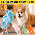 Slipper Shape Dog Chew Toy, Durable TPR Teething Toy - Orange - view 2
