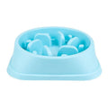Slow Feeder Dog Bowl Non-Slip Interactive - Blue, Pack of 2
