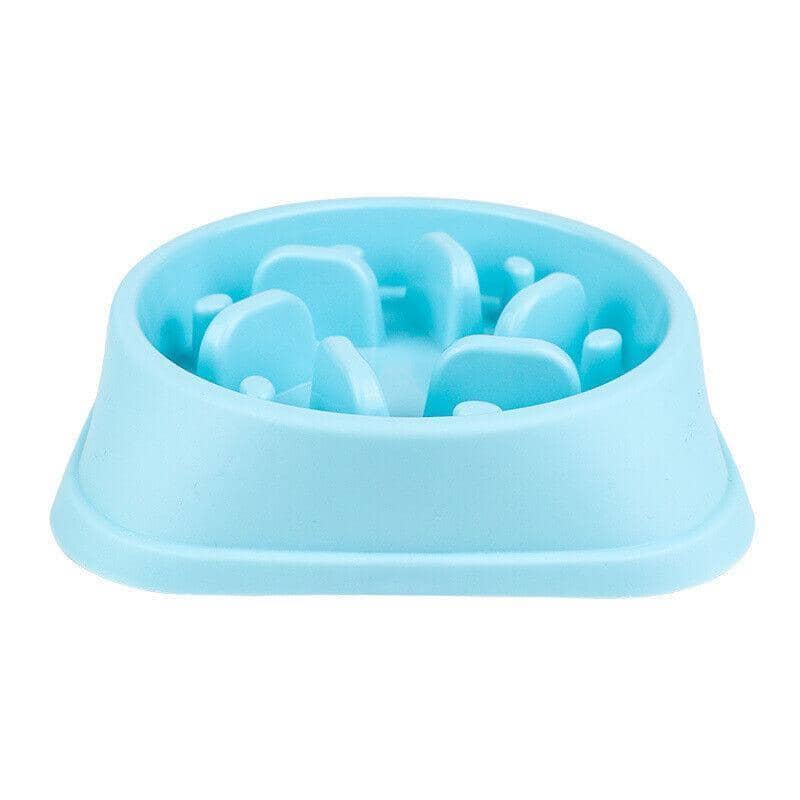 Slow Feeder Dog Bowl Non-Slip Interactive - Blue, Pack of 2