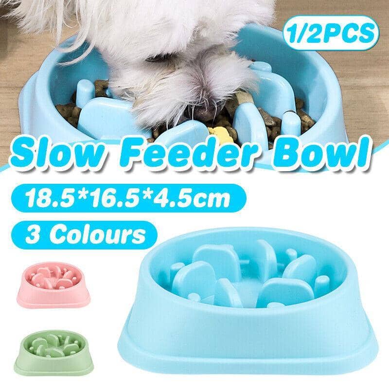 Slow Feeder Dog Bowl with Non-Slip Pads - Mint Green - view 2