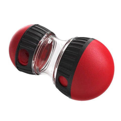 Slow Feeder Dog Toy Interactive Snack Ball, ABS Plastic - Red