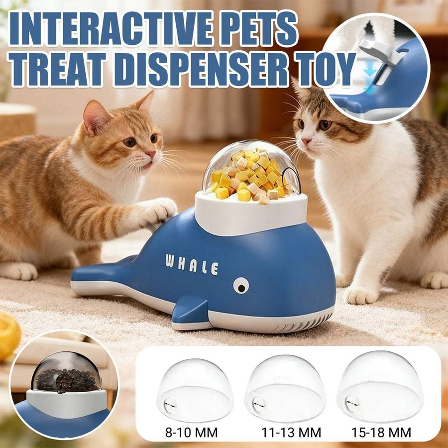 Slow Feeder Treat Toy for Cats and Dogs, Whale Shaped