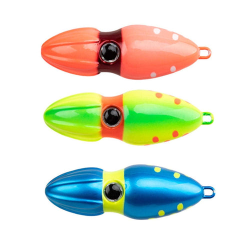 Slow Sinking Squid Jig Fishing Lure with 3D Eye - 150g