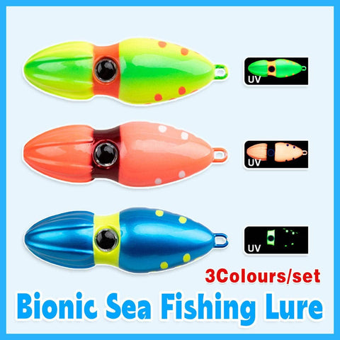 Slow Sinking Squid Jig Fishing Lure with 3D Eye - 150g - view 2