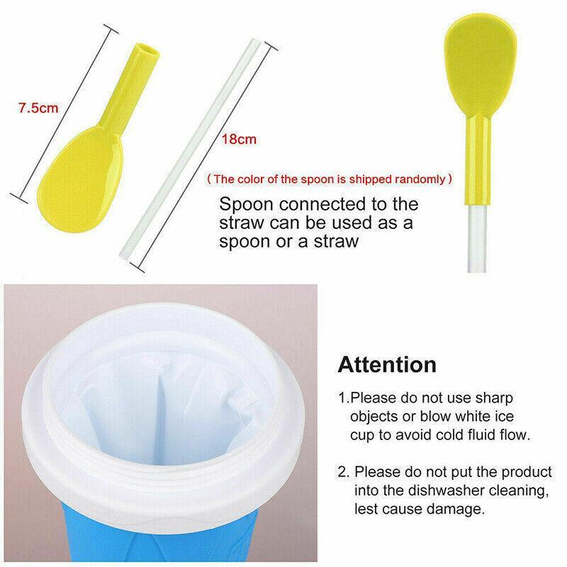 Slushie Maker Cup Quick Freeze Squeeze Cup - Pink - view 11