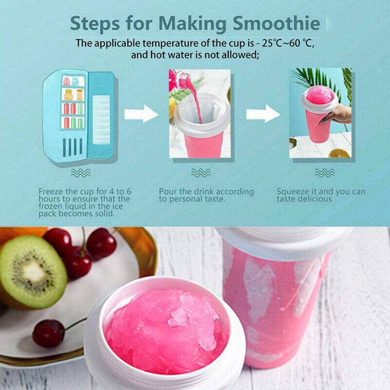 Slushie Maker Cup Quick Freeze Squeeze Cup - Pink - view 12