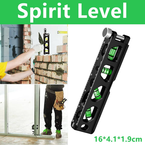 Small Aluminium Spirit Level, Precision Torpedo Level for DIY and Carpentry