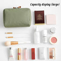 Small and Large Makeup Bag Set for Travel - Green and Pink, Set of 4 - view 5