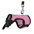 Small Animal Harness with Lead - Pink, Medium (Chest 18-25 cm)
