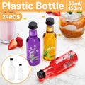 Small Clear Plastic Bottles with Black Screw Caps, Pack of 24 - 150 ml - view 2