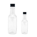 Small Clear Plastic Bottles with Black Screw Caps, Pack of 24 - 150 ml - view 3