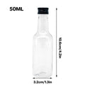 Small Clear Plastic Bottles with Black Screw Caps, Pack of 24 - 150 ml - view 4