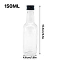 Small Clear Plastic Bottles with Black Screw Caps, Pack of 24 - 150 ml - view 5