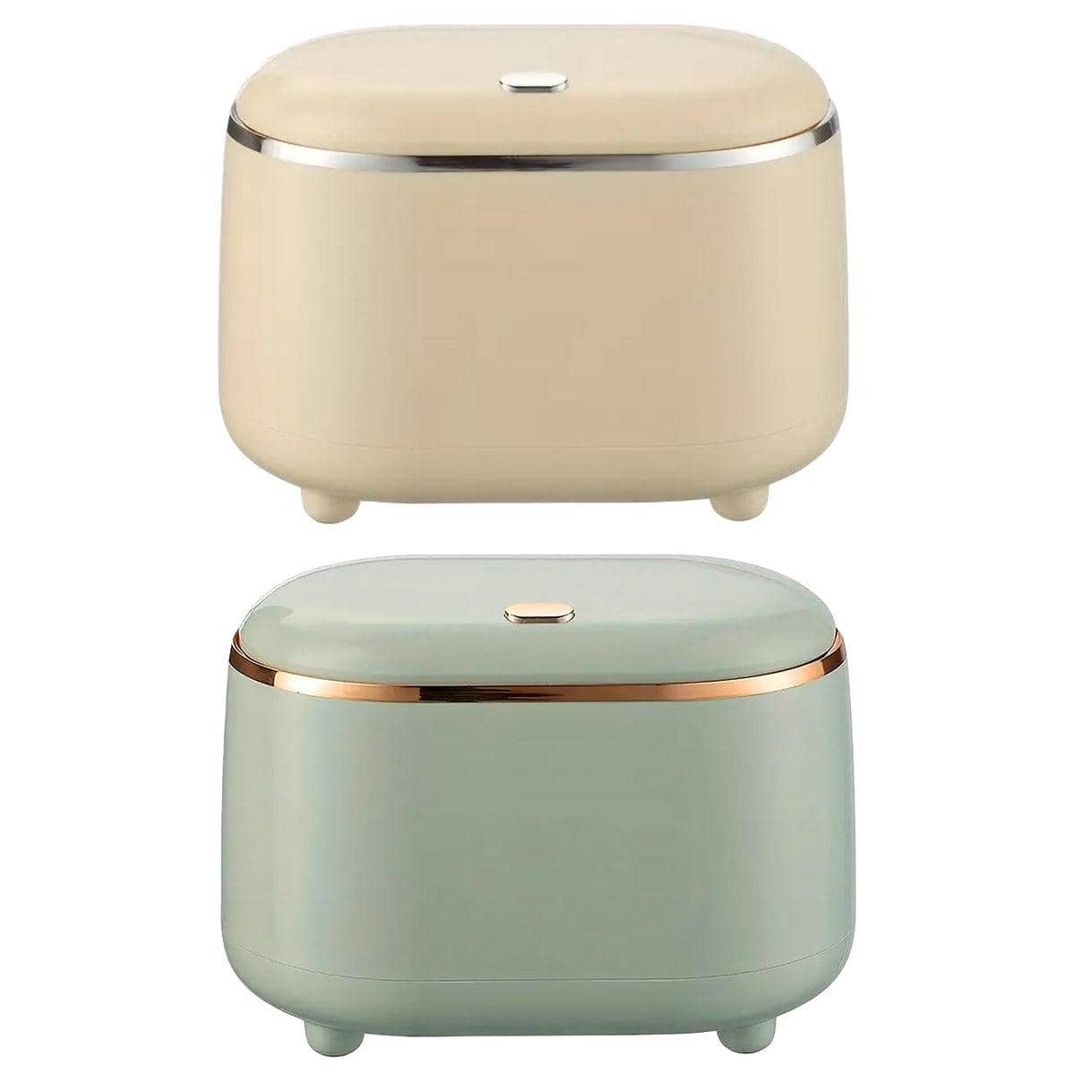 Small Desktop Trash Can with Pop-Up Lid - Green - view 3