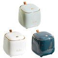 Small Desktop Wastebasket Mini Desk Bin with Hidden Bag Layer - White - view 3