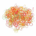 Small Elastic Hair Ties, Pack of 400 - Neon Mix