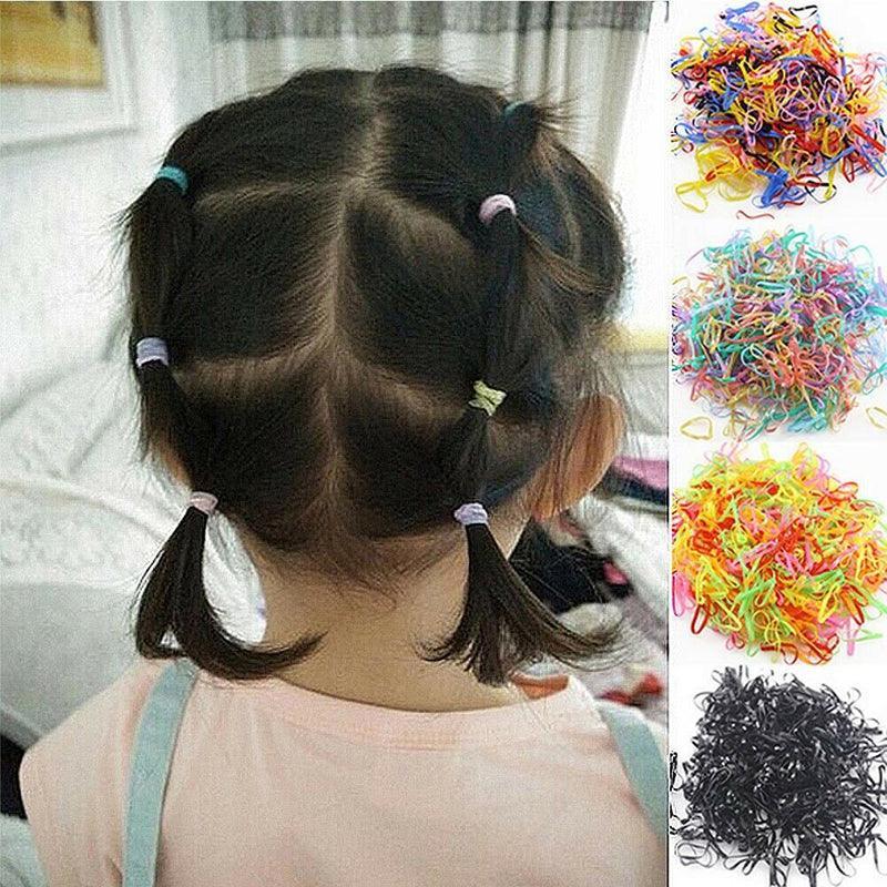 Small Elastic Ponytail Holders, Pack of 400 - Black - view 7