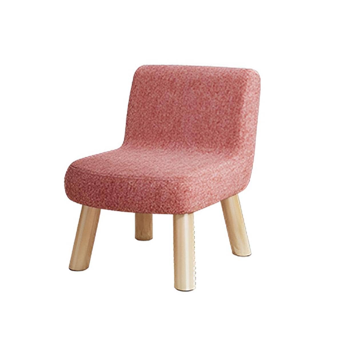 Small Fabric Accent Chair with Wood Legs - Pink