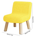 Small Fabric Accent Chair with Wood Legs - Pink - view 4