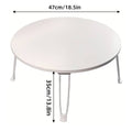 Small Foldable Round Laptop Desk and Bed Table for Home Office, White - view 3