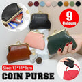 Small Leather Coin Purse with Clasp for Women - Light Green - view 2