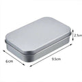 Small Metal Hinged Storage Tin Boxes with Lid - Pack of 6, Matte Silver - view 3