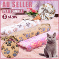 Small Paw Print Fleece Pet Blanket, 60 x 40 cm - Pink - view 2